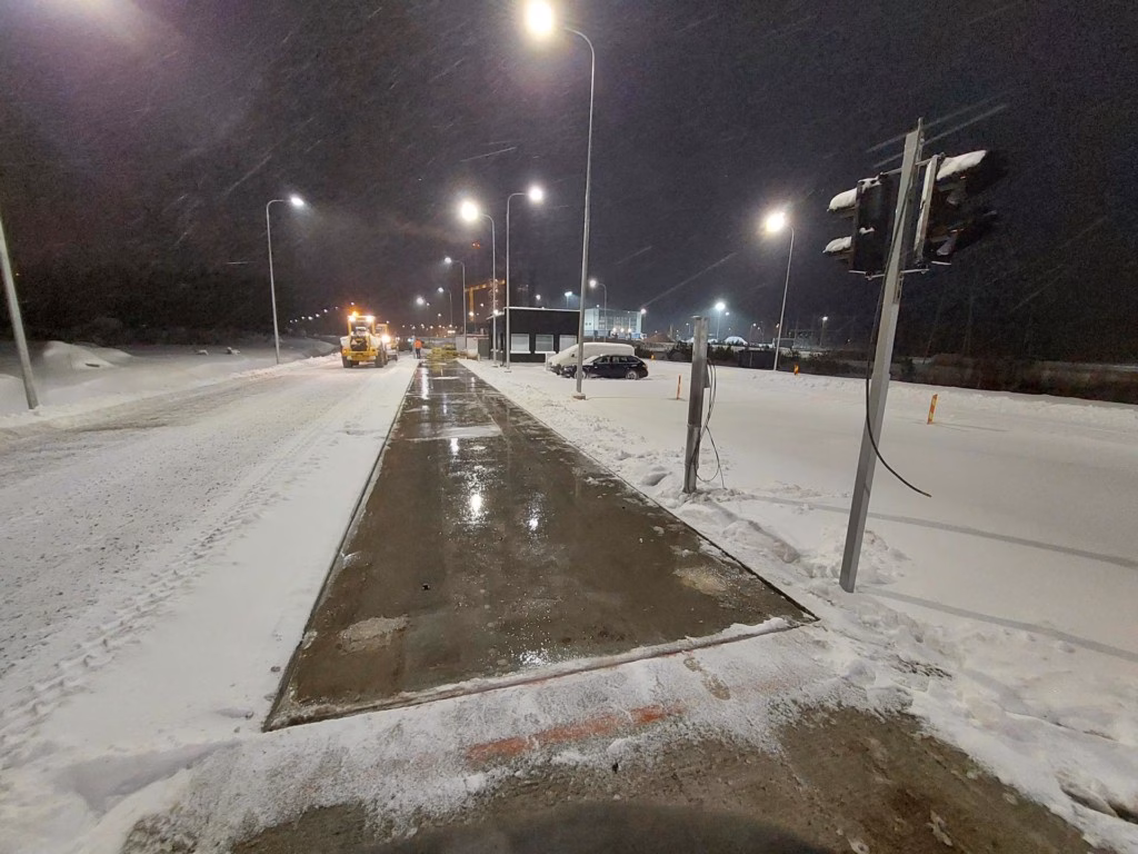 snølagt vei